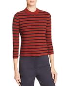 Theory Lemdora Striped Crewneck Sweater