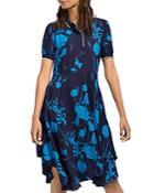 Ted Baker Bluebell Floral-print Collared Midi Dress