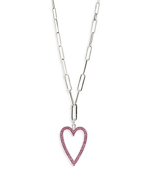 Nadri Pave Heart Pendant Necklace, 32