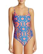 Red Carter Side Cutout One Piece Swimsuit - 100% Exclusive