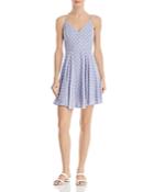 Aqua Polka-dot Fit-and-flare Dress - 100% Exclusive