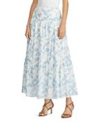 Lauren Ralph Lauren Tiered Floral-print Maxi Skirt