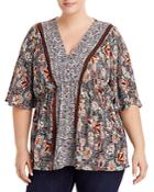 Single Thread Plus Printed Button Front Top