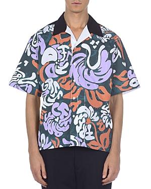 Marni Floral Color Blocked Relaxed Fit Bowler Shirt