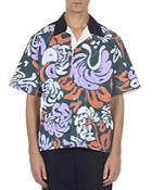 Marni Floral Color Blocked Relaxed Fit Bowler Shirt
