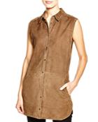 Vince Sleeveless Suede Tunic