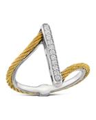 Alor Diamond Yellow Cable Ring