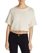 T By Alexander Wang Open-stitch Cropped Sweater