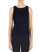 Armani Jacquard Chenille Sleeveless Blouse