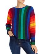 Alice + Olivia Dessie Rainbow-stripe Sweater