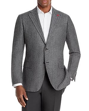 Cardinal Of Canada Charcoal Herringbone Regular Fit Sport Coat - 100% Exclusive