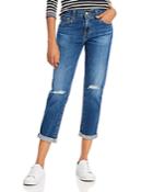 Ag Ex Bf High-rise Cropped Slouchy-slim Jeans In 11 Years Interrupted