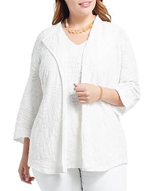 Nic+zoe Plus Make Waves Jacquard Cardigan