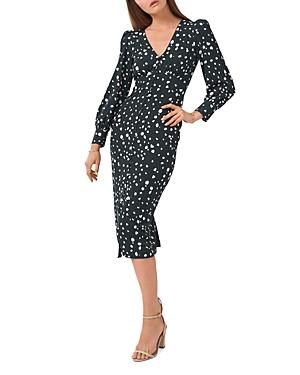 1.state V Neck Printed Dress
