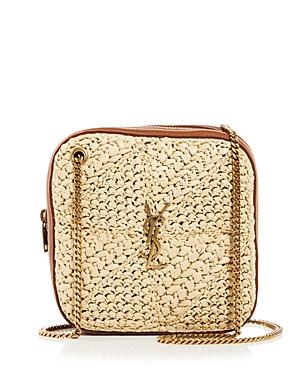 Saint Laurent Jamie Woven Cube Crossbody
