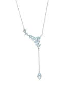 Hueb 18k White Gold Mirage Waterfall Pendant Necklace, 18