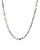 David Yurman Sterling Silver Dy Madison Cultured Freshwater Pearl Chain Necklace, 36