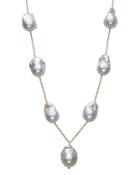 Bloomingdale's Baroque Cultured Freshwater Pearl Station Necklace In 14k Yellow Gold, 19 - 100% Exclusive