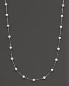 Freshwater Pearl And 14 Kt. White Gold Multi-station Choker, 18