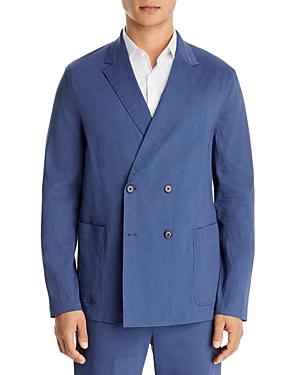 Theory Clinton Eco Crunch Linen Blend Double-breasted Sport Coat