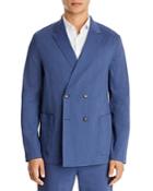 Theory Clinton Eco Crunch Linen Blend Double-breasted Sport Coat