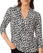 Hobbs London Aimee Animal Print Top