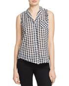 Andrea Jovine Gingham Button Down Blouse - Compare At $48