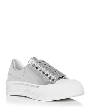 Alexander Mcqueen Women's Deck Metallic Low Top Sneakers