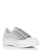 Alexander Mcqueen Women's Deck Metallic Low Top Sneakers