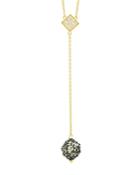 Freida Rothman Rose D'or Pave Cluster Necklace, 16