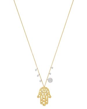 Meira T 14k Yellow & White Gold Hamsa Pendant Necklace With Diamonds, 18