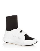 Tory Burch Women's Chevron Leather & Knit High Top Sneakers