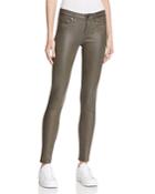 Paige Verdugo Ultra Skinny Coated Jeans In Army Luxe Coating
