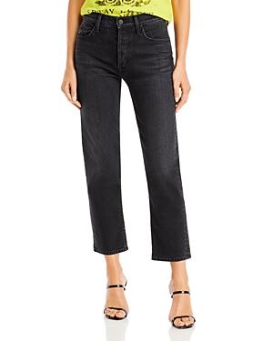 Mother The Tomcat Straight Leg Crop Jeans In Lies Lies Lies
