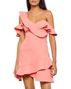 Bcbgmaxazria Malik Asymmetric Ruffle Off-the-shoulder Mini Dress - 100% Exclusive