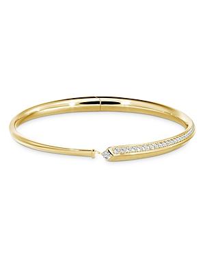 De Beers Forevermark 18k Yellow Gold Avaanti Diamond Pave Bangle Bracelet