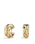 David Yurman Sculpted Cable Small Earrings In 18k Gold