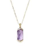 Amethyst Pendant Necklace With Diamonds In 14k Yellow Gold, 18 - 100% Exclusive