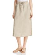 Eileen Fisher Petites Organic Linen Drawstring Skirt