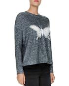 The Kooples Sweet Fleece Lace-inset Sweatshirt