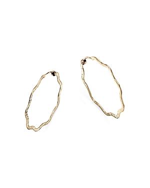 Bloomingdale's Wavy Hammered Endless Hoop Earrings In 14k Yellow Gold - 100% Exclusive