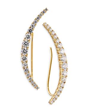 Nadri Frost Cubic Zirconia Ear Climbers