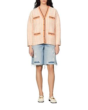 Sandro Enguerrand Tweed Coatigan
