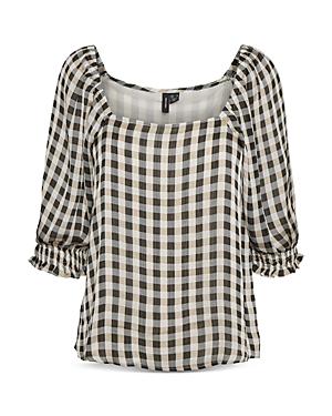 Vero Moda Gingham Square Neck Top