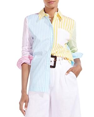 Staud Mixed Stripe Button Down Shirt