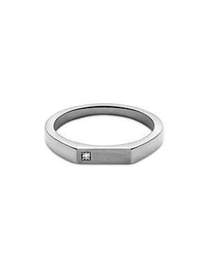 Miansai Thin Geo Diamond Ring In Sterling Silver, 0.015 Ct. T.w.