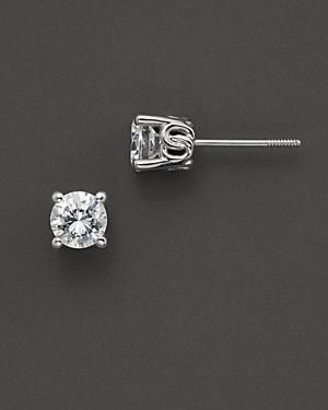 Diamond Stud Earrings In 14 Kt. White Gold, 0.50 Ct. T.w. - 100% Exclusive