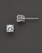 Diamond Stud Earrings In 14 Kt. White Gold, 0.50 Ct. T.w. - 100% Exclusive