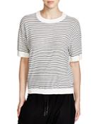 Dkny Pure Striped Cotton Pullover