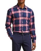 Thomas Pink Cavill Texture Slim Fit Button-down Shirt